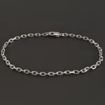 Goldpoint Pevný náramek z bílého zlata anker Váha: 3.50 g, Délka: 18 cm