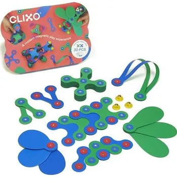 ostatní stavebnice CLIXO Crew Blue & Green - magnetická stavebnice 30 kusů