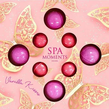 Koupelová sůl Spa Monents set šumivých koulí do koupele Vanilla 4x30g + 4x20g