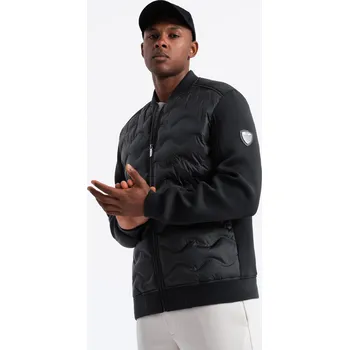 Pánská bunda Pánská prošívaná bunda bomber - černá V1 OM-JALP-0141 - L