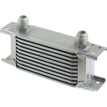 Autodíl Chladič oleje TurboWorks Slim Line 10-řádků 140x75x50 AN8 stříbrný