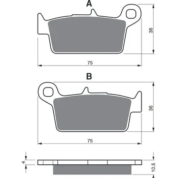 Brzdová destička Brzdové destičky GOLDFREN 003 K5 SUZUKI RM 125 1996-2012
