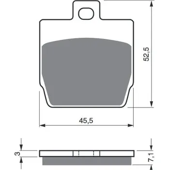 Brzdová destička Brzdové destičky GOLDFREN 128 AD YAMAHA EW 50 Slider 2000-2007
