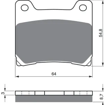 Auto-moto Brzdové destičky GOLDFREN 015 S33 STREET REAR YAMAHA BT 1100 Bulldog 2002-2006