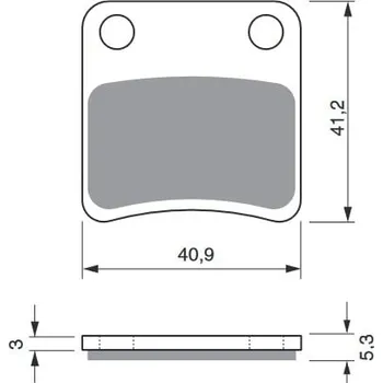 Brzdová destička Brzdové destičky GOLDFREN 303 AD HONDA NC 700 S, X 2012-2016