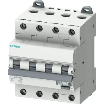 Proudový chránič Proudový chránič RCBO, řada: 5SU1 4P 6A vypínací citlivost 30mA, rozsah: Sentron