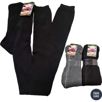 Dámské punčochy Dámské teplé kamaše bavlněné česká výroba vel.M tmavě šedá