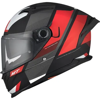 Helma na motorku MT Helmets Integrální helma na motorku MT BRAKER CHENTO B5 šedo-červeno-bílá 2XL