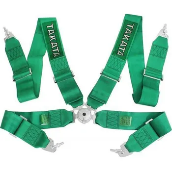 Návlek na bezpečnostní pás Bezpečnostní pásy 4-bodové 3" Takata Replica harness zelené