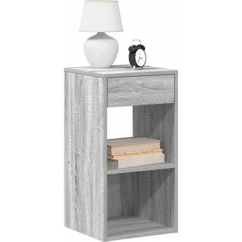 Noční stolek vidaXL Noční stolek se zásuvkou šedý sonoma 35x34x66,5 cm