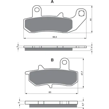 Brzdová destička Brzdové destičky GOLDFREN 065 AD STREET SUZUKI DR 650 RS 1990-1991