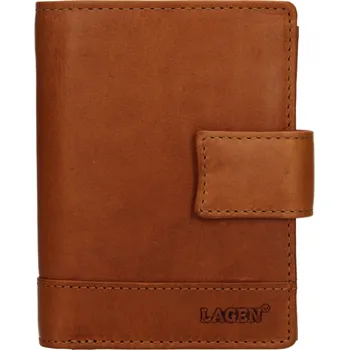 Peněženka Lagen pánská kožená peněženka koňaková V-27/V BROWN