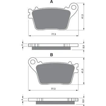 Brzdová destička Brzdové destičky GOLDFREN 242 S3 SUZUKI GSX-R 1000 2009-2017