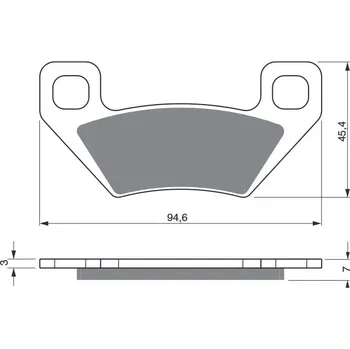 Brzdová destička Brzdové destičky GOLDFREN 254 AD STREET ARCTIC CAT Cat 300 4x4 2005-2005