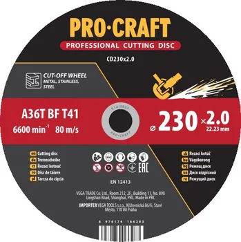 Řezný kotouč Řezný kotouč Procraft CD230x2.0 | CD230x2.0