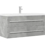 vidaXL Skříňka pod umyvadlo betonově šedá 100x38,5x48 cm dřevotříska