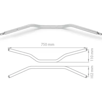 Spiegler Německo Spiegler BMW superbike řídítka Ø22 mm (750mm) ocelová
