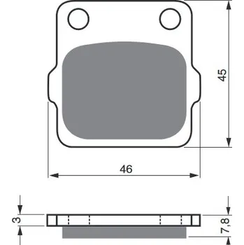 Brzdová destička Brzdové destičky GOLDFREN 007 S33 OFF-ROAD REAR YAMAHA YFM 350 Warrior 1987-1988