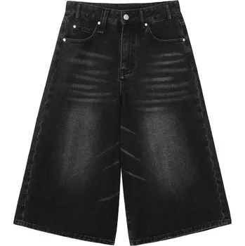 Dámské kraťasy Dlouhé široké šortky Barva: Černá, Velikost: S