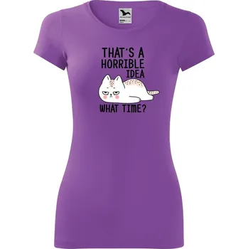 Dámské tričko DOBRÝ TRIKO Dámské tričko What time Velikost: M, Barva: Fialová