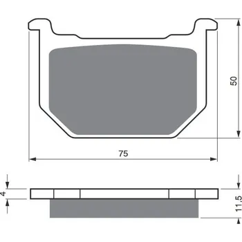 Brzdová destička Brzdové destičky GOLDFREN 075 AD OFF-ROAD FRONT SUZUKI GS 450 1980-1989