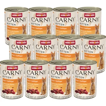 Pro kočku ANIMONDA Cat Carny Kitten chuť: hovězí, drůbeží 12x400g