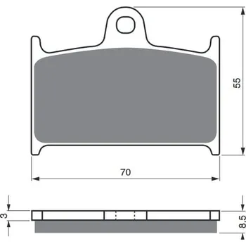 Brzdová destička Brzdové destičky GOLDFREN 017 S3 YAMAHA FZR 750 1989-1993