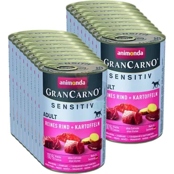 Pro psa ANIMONDA GranCarno Sensitiv Adult Dog Chuť: Hovězí maso, brambory 18x400g