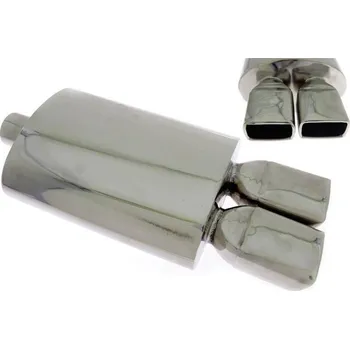 Výfuková trubka Sportovní výfuk 2x 87x65mm, vstup 63,5mm TurboWorks