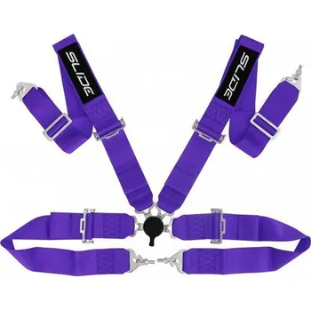 Bezpečnostní pásy 4-bodové SLIDE Quick 3" fialové