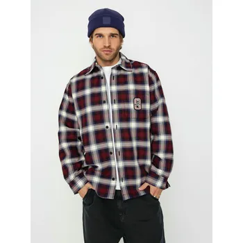 Carhartt WIP Monahan (monahan check/malbec) M, vínově červená