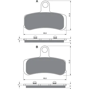 Brzdová destička Brzdové destičky GOLDFREN 275 AD HARLEY DAVIDSON FLSTF Fat Boy 1584 2008-2014