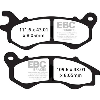 Brzdová destička Brzdové destičky EBC SFA603 HONDA PCX 125 2012-2017