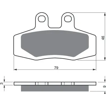 Brzdová destička Brzdové destičky GOLDFREN 026 AD OFF-ROAD FRONT KTM EXC 125 1990-2003