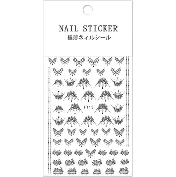 Nailee Samolepky na nehty Ornamenty F113 černé