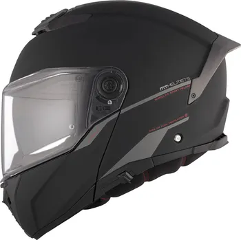 Helma na motorku MT Helmets Vyklápěcí helma na motorku MT ATOM 2 SV SOLID A1 černá matná XS
