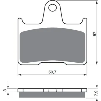 Brzdová destička Brzdové destičky GOLDFREN 148 S3 SUZUKI GSX-R 600 2004-2005