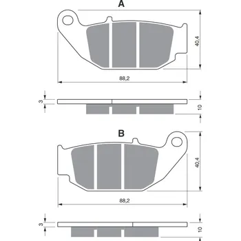 Brzdová destička Brzdové destičky GOLDFREN 311 AD STREET 311 AD