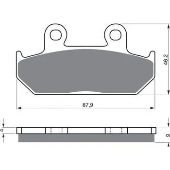 Brzdová destička Brzdové destičky GOLDFREN 024 S3 HONDA VT 600 C Shadow 1988-1993
