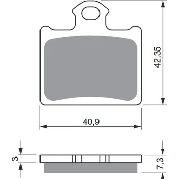Brzdová destička Brzdové destičky GOLDFREN 297 S33 OFF-ROAD REAR KTM Freeride 350 2012-2016