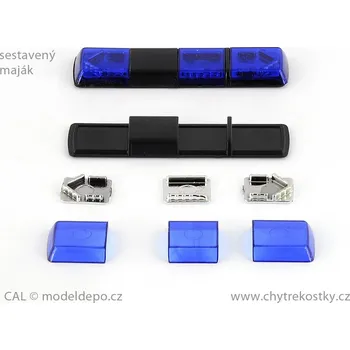 autíčko Výstražný maják Tesla Holomý VSL 012 LV − modrý − stavebnice − CAL 1:43