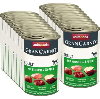Krmivo pro psa ANIMONDA GranCarno Adult Dog Příchuť: jelen a jablko 18x400g