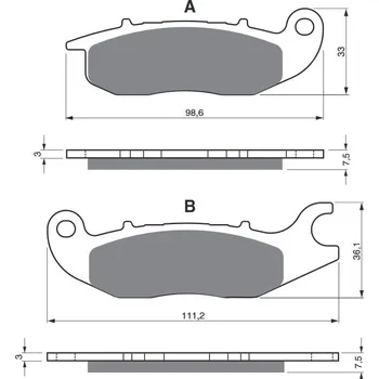 Autodíl Brzdové destičky GOLDFREN 210 AD STREET HONDA CBF 125 2009-2015