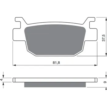 Brzdová destička Brzdové destičky GOLDFREN 287 AD STREET HONDA NSS 300 Forza 2013-2017