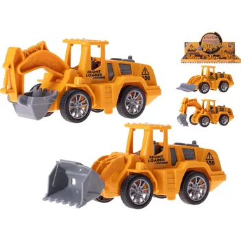 autíčko Mikro trading Vozidlo stavební na zpětný chod - 4 druhy - plast