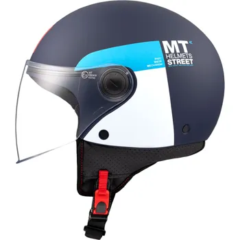 Helma na motorku MT Helmets Otevřená helma na motorku MT STREET INBOARD C7 matná modro-bílá XS