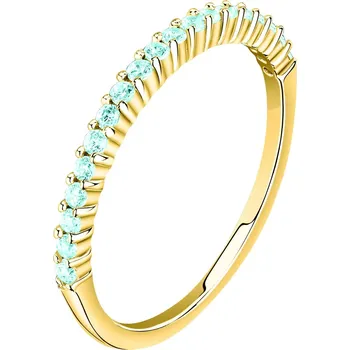 Prsten La Petite Story Elegantní pozlacený prsten se světle modrými zirkony Silver LPS03AWV200 54 mm + 2 měsíce na vrácení zboží