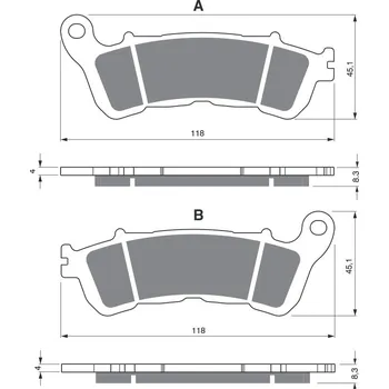 Brzdová destička Brzdové destičky GOLDFREN 257 S3 HONDA VT 750 C/C2 Shadow 2010-2012