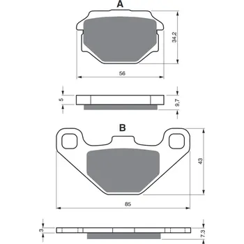 Brzdová destička Brzdové destičky GOLDFREN 094 S3 APRILIA RX 125 2008-2011