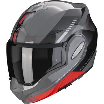 Helma na motorku Scorpion exo-tech evo genre šedo/černo/červená xs